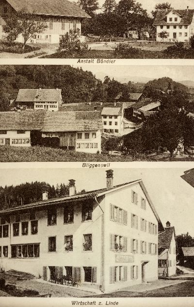 Bliggenswil, Anstalt Böndler, Restaurant Linde